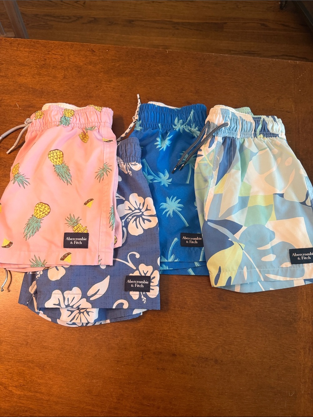Abercrombie & Fitch Kids Swim Shorts Set - Pink, Navy, Blue